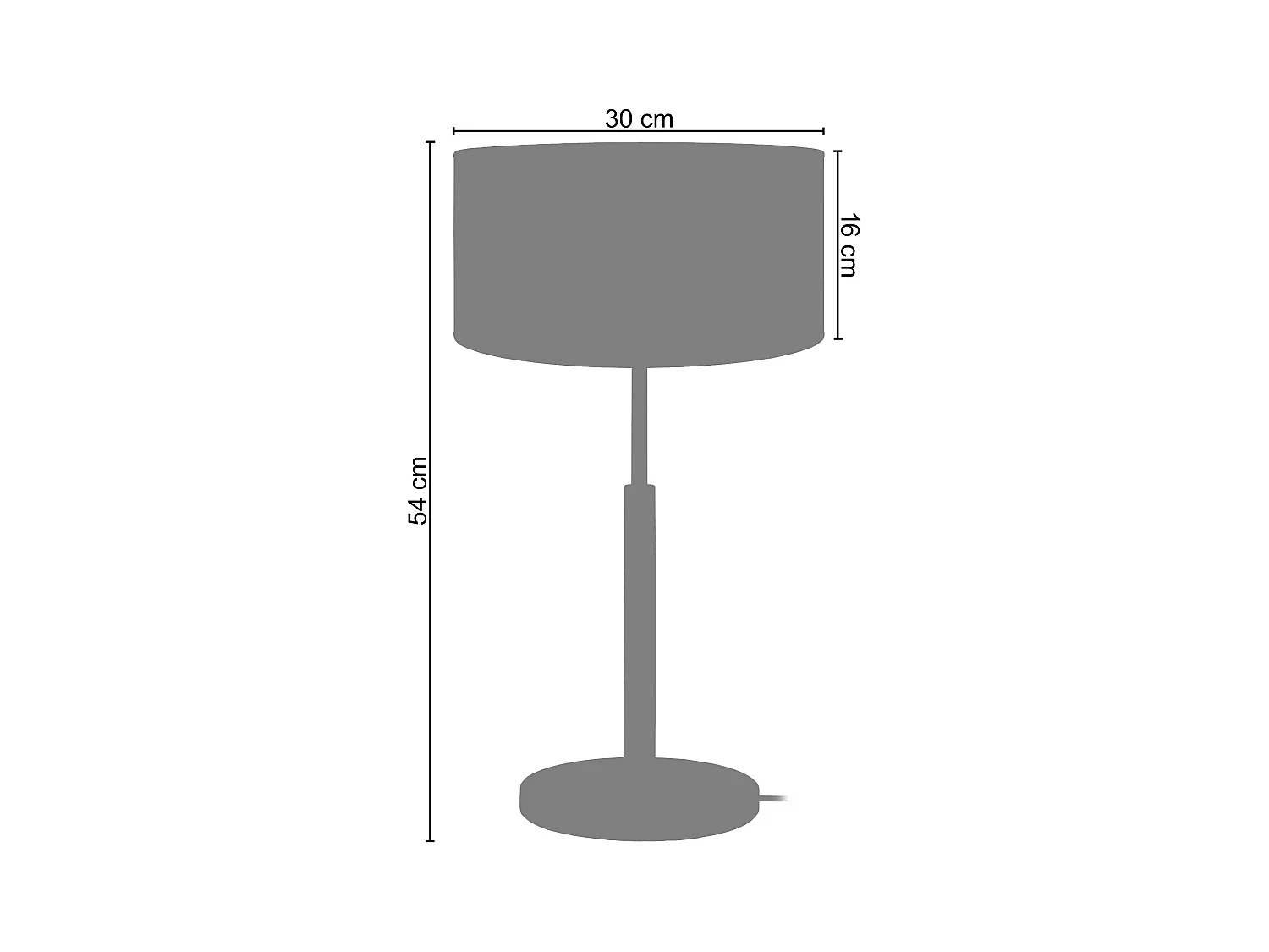 Lampe a poser droit bois  naturel,vert 51 cm.