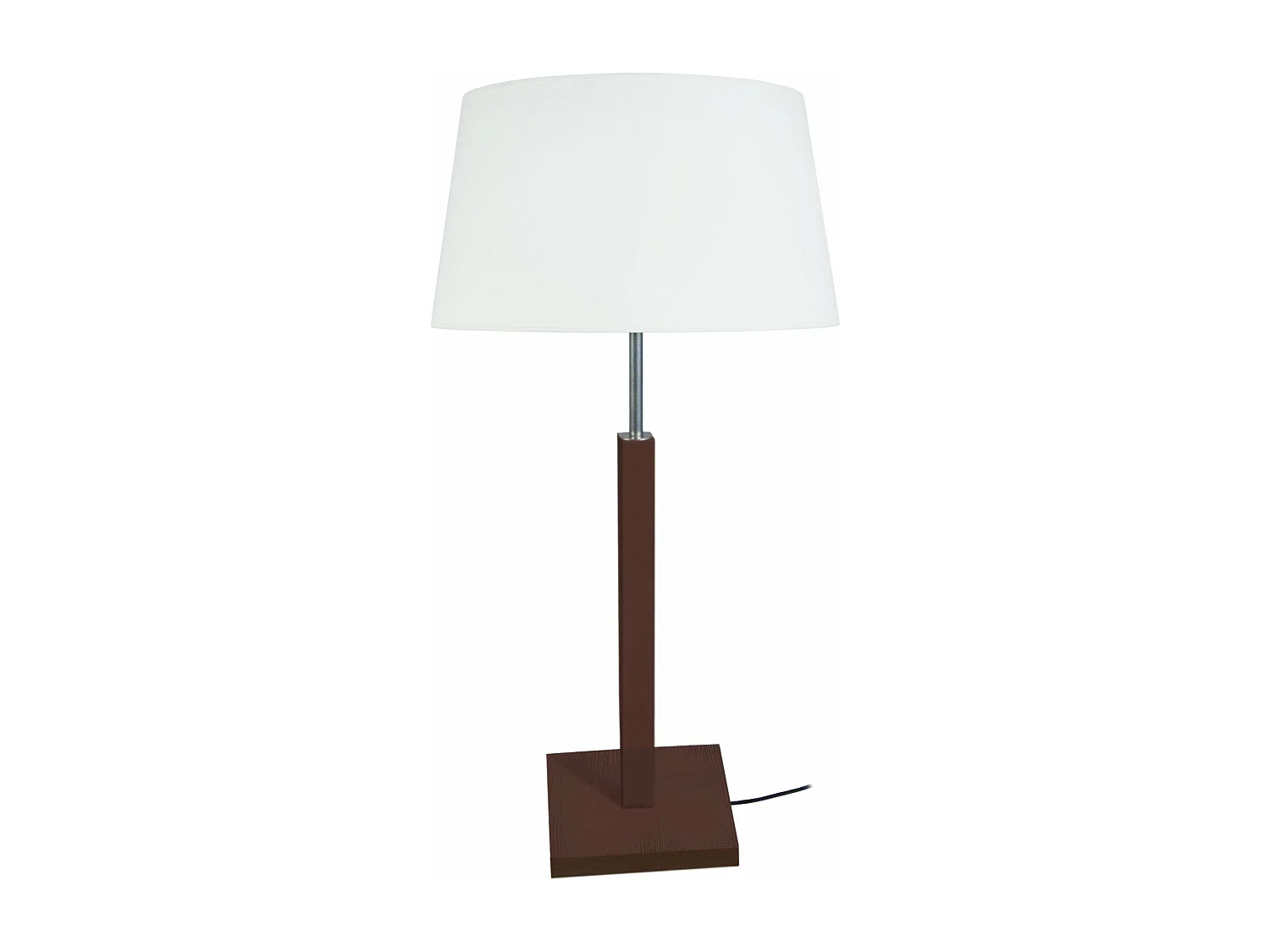 Lampe a poser carré bois  wangué, 54 cm.