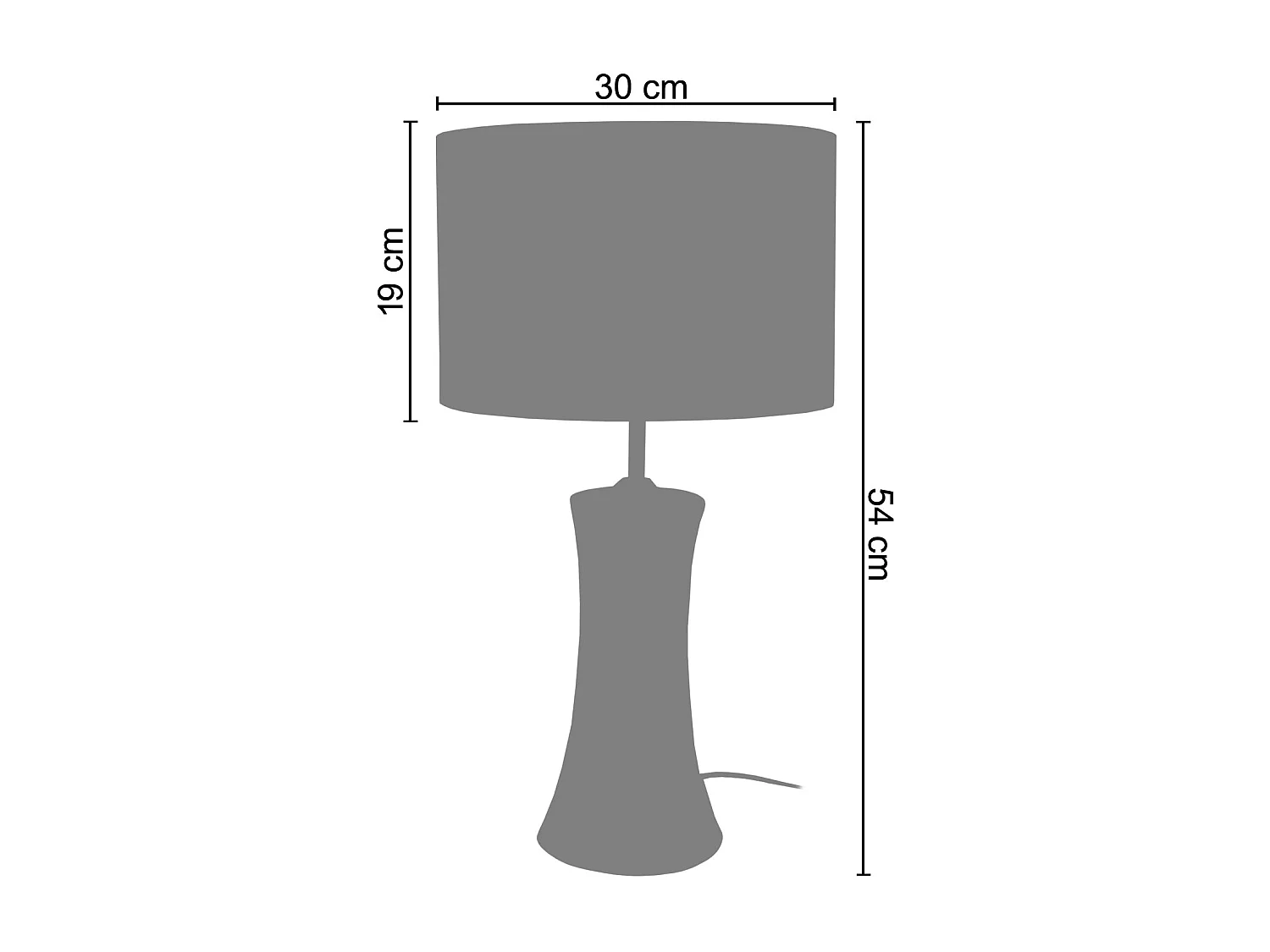Lámpara de Mesa  TOSEL ,vidrio,Rosa ,A54xD30xP30cm