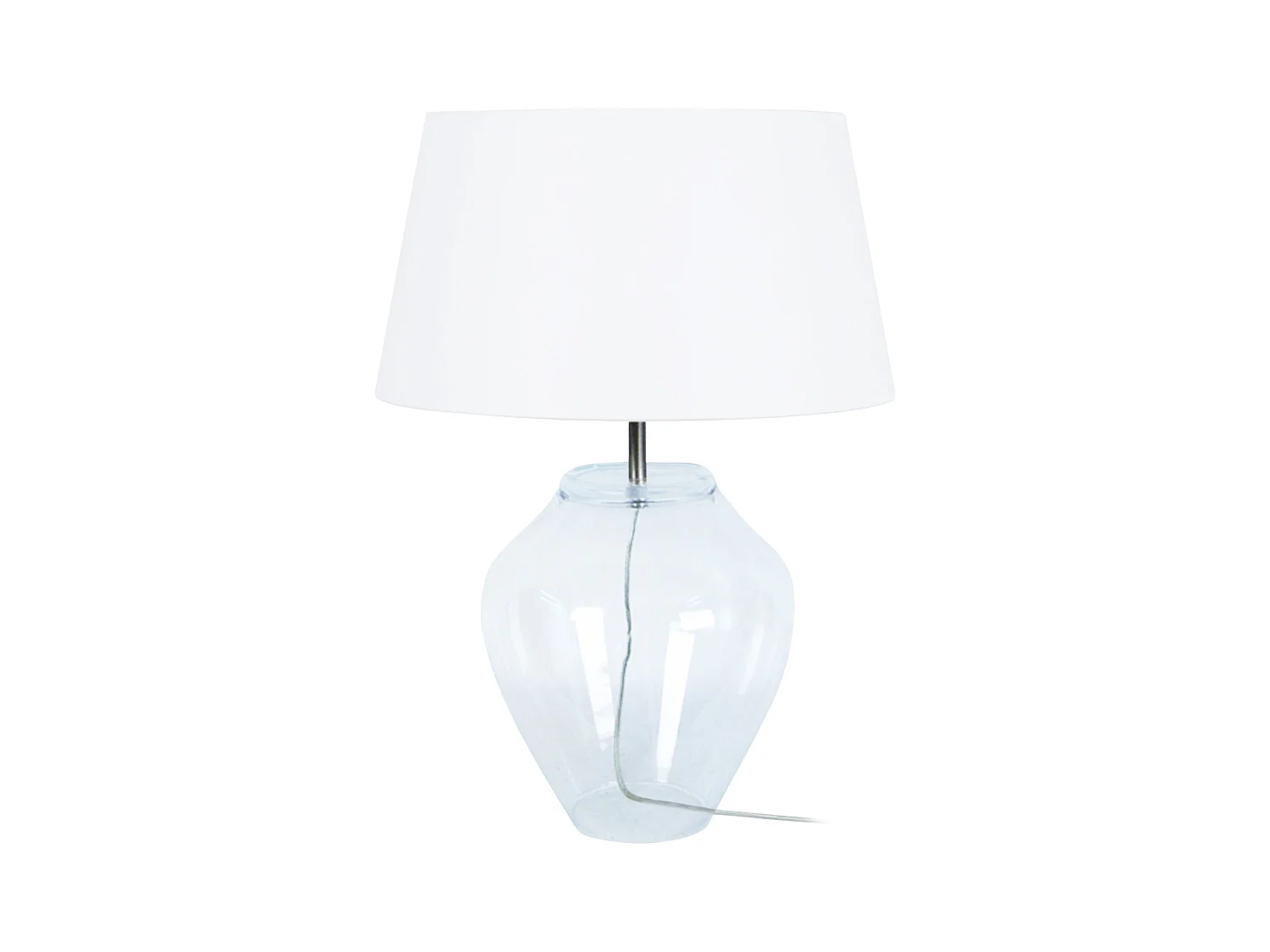 Lampe a Poser TOSEL ,verre,Transparent,H44xD 30xP30 cm