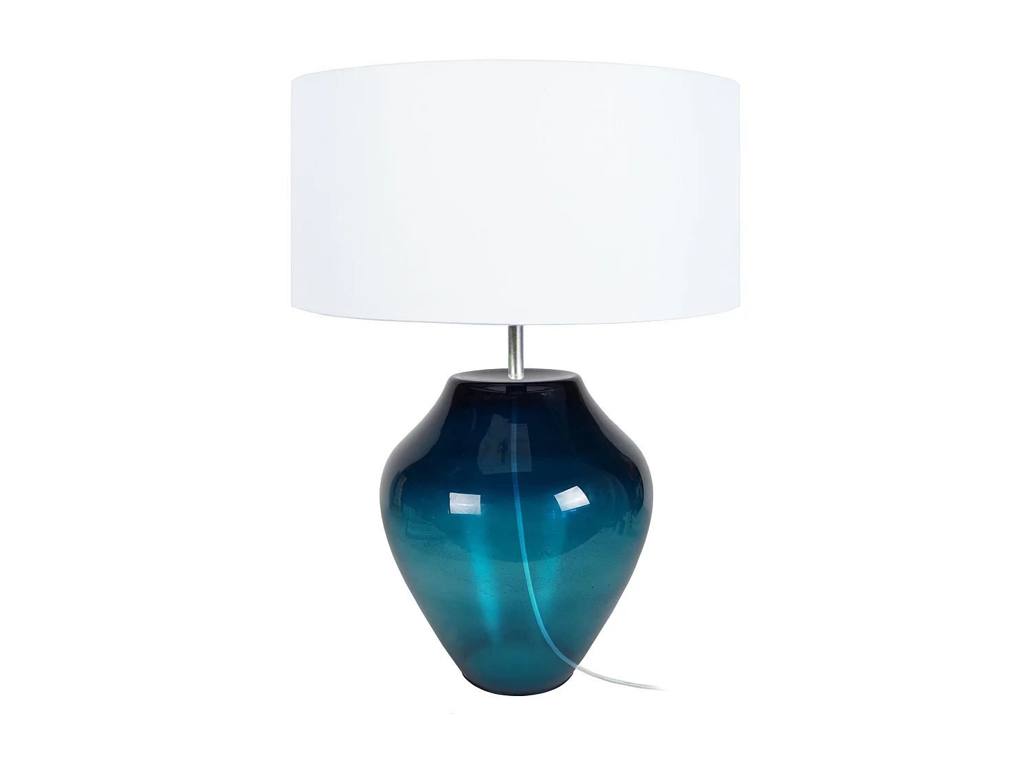 Lámpara de Mesa  TOSEL ,vidrio,Azul ,A45xD 30xP30 cm