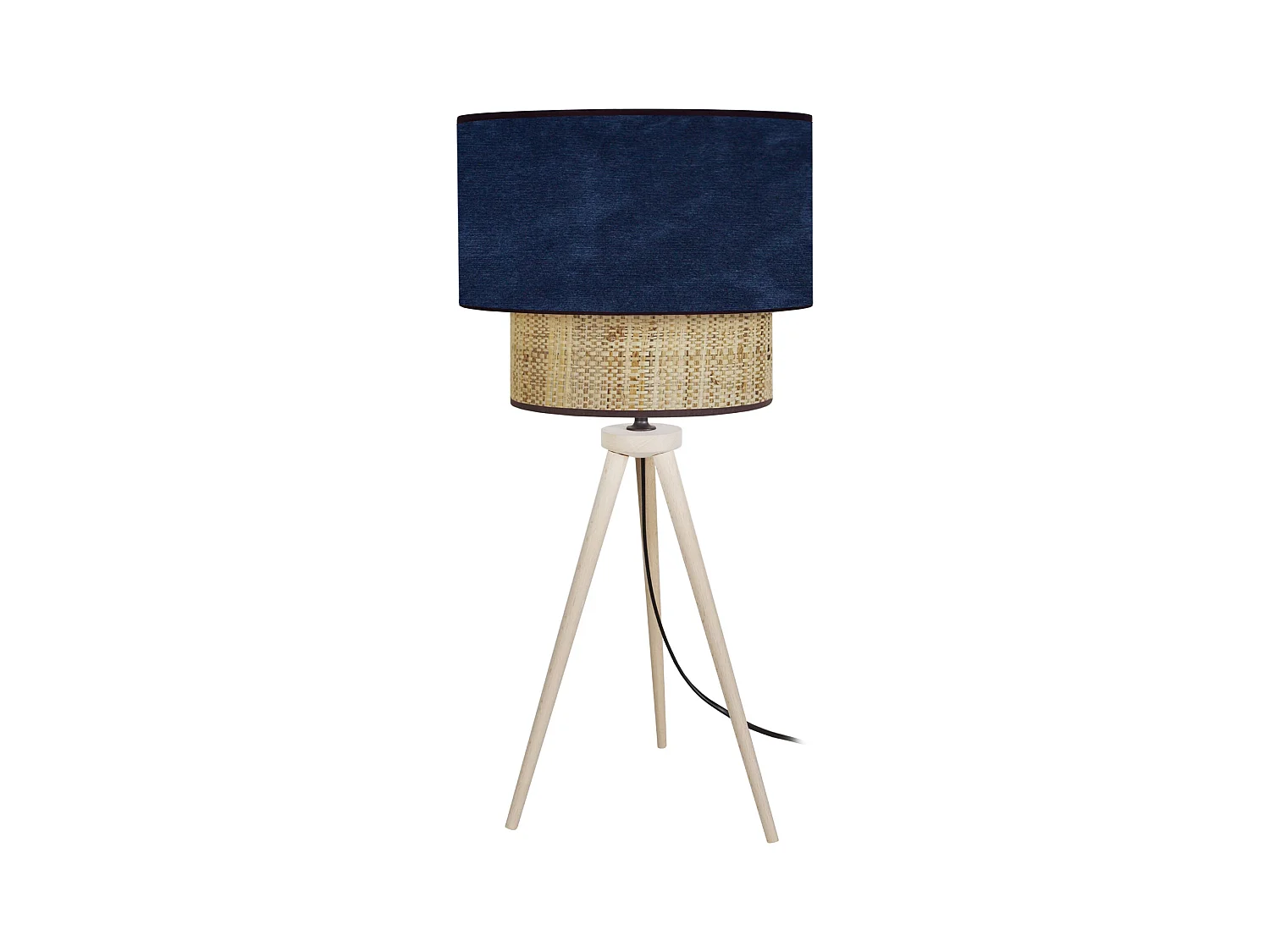 Lampe a Poser TOSEL ,bois,naturel,H 50xD30xP 30cm