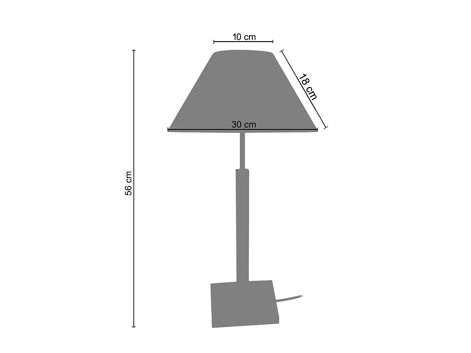 HOD B - Lampe a poser colonne bois naturel et blanc