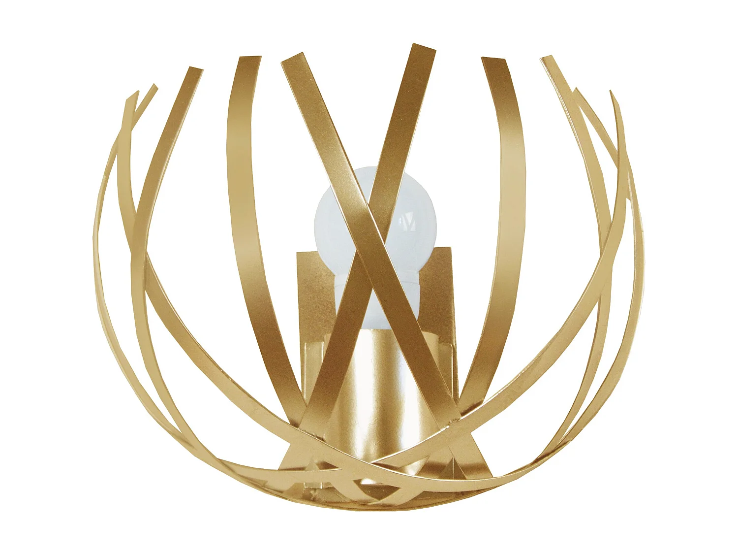 Aplique TOSEL CRAB metal meia tigela Dourado D22 x  H13  cm