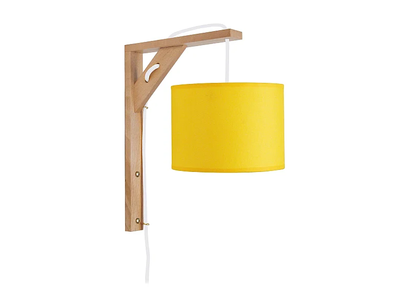 Applique TOSEL ,bois,naturel,H16xD26xP30cm