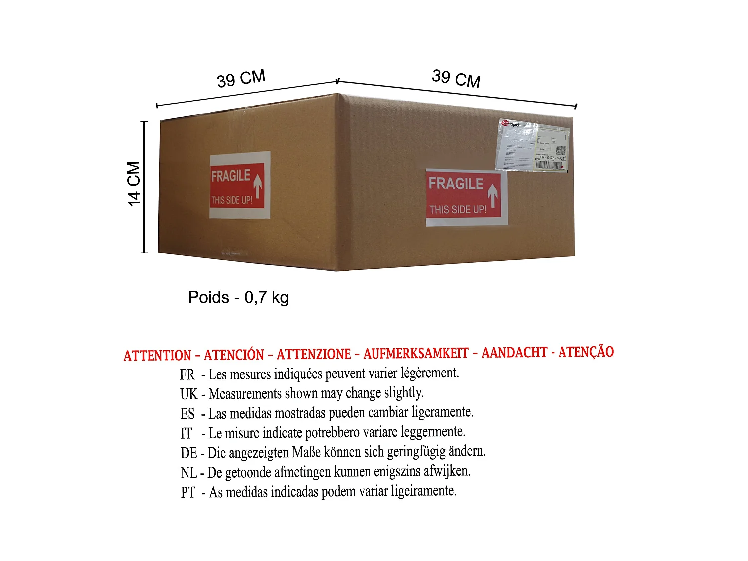 Aplique TOSEL ÉQUERRE tecido quadrado amarelo D30 x  H16  cm