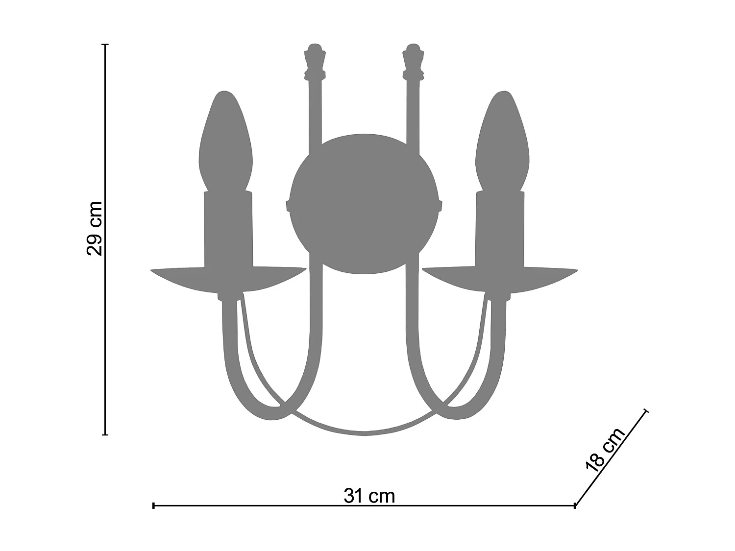 Candeeiro de Pé TOSEL PAMPILLES vidro certo marfim vermelho D44 x  H170  cm