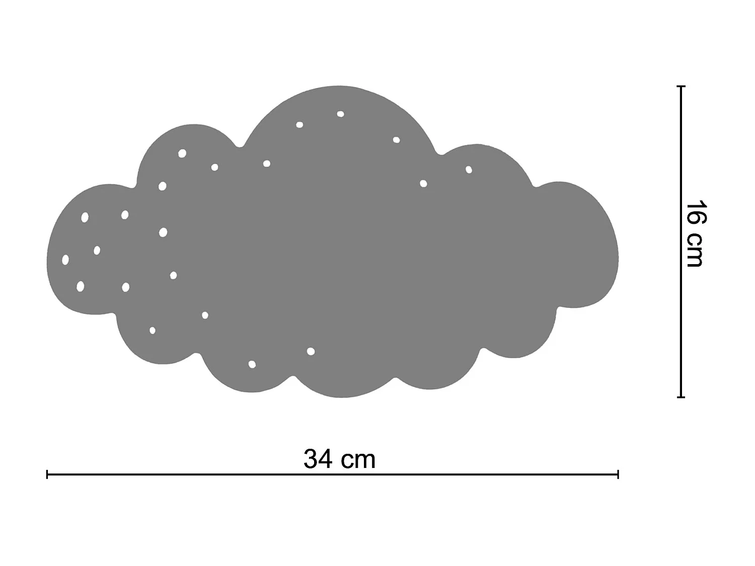 Aplique TOSEL ,metal,Beige, A9xD16xP 34cm