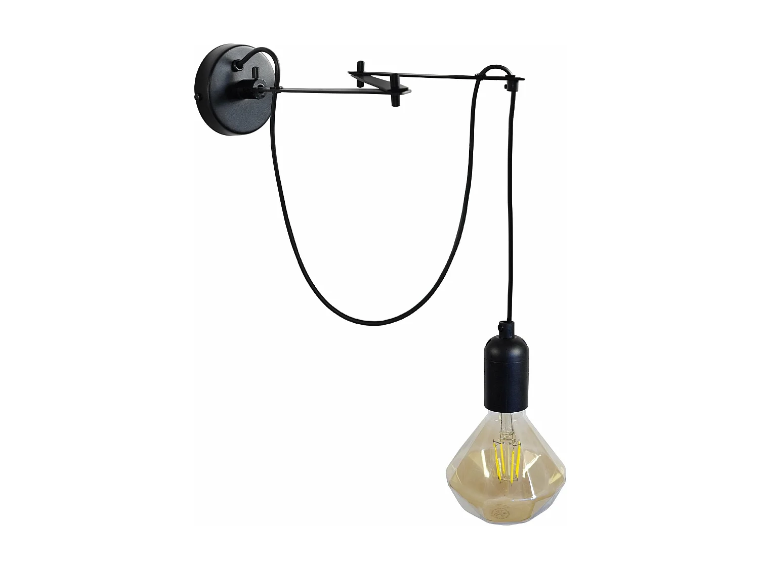 Applique ampoule deco métal articulé  70cm.