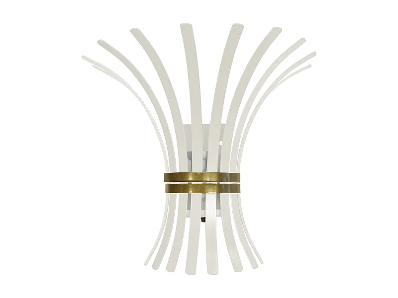 Aplique TOSEL ,metal,Blanco ,A15xD27xP30cm