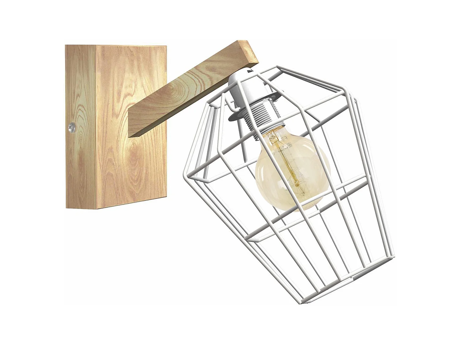 Applique TOSEL ,bois,naturel,H 20x D16xP16cm