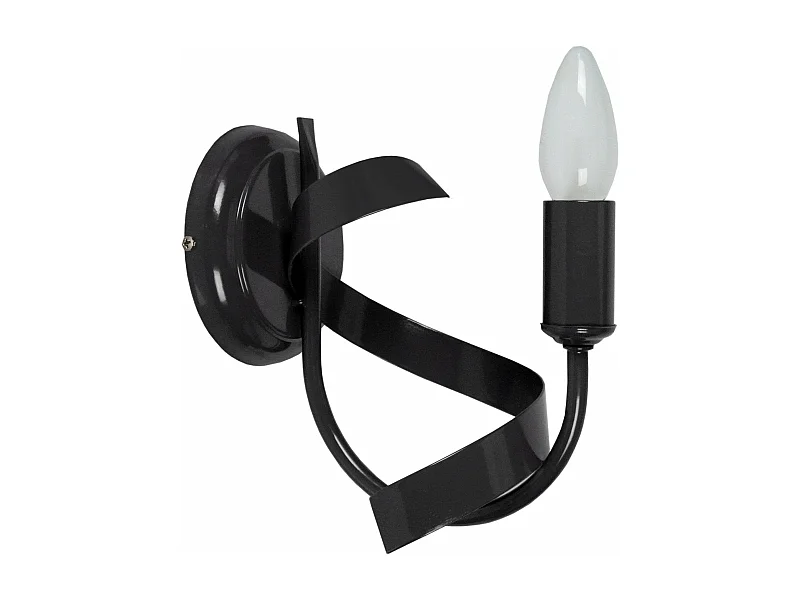 Aplique TOSEL MONACO lâmpada decorativa braço preto D20 x  H13  cm