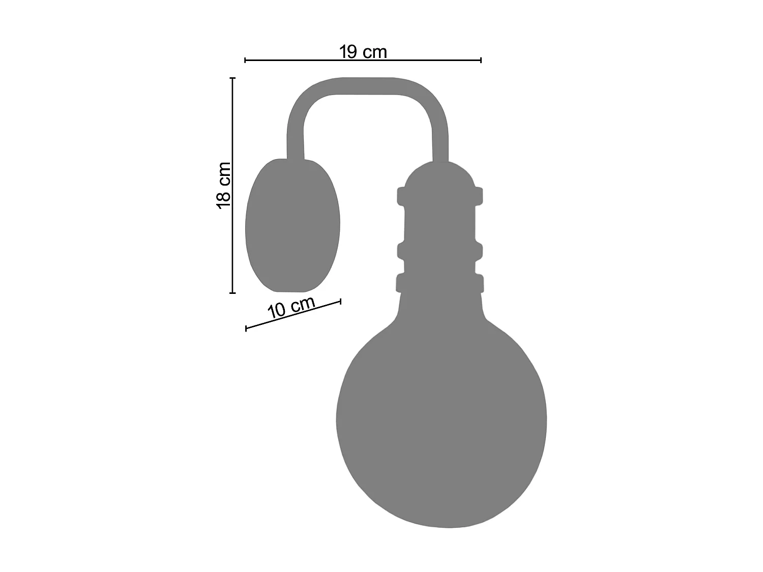 Aplique TOSEL NORWICH lâmpada decorativa braço Dourado D19 x  H18  cm