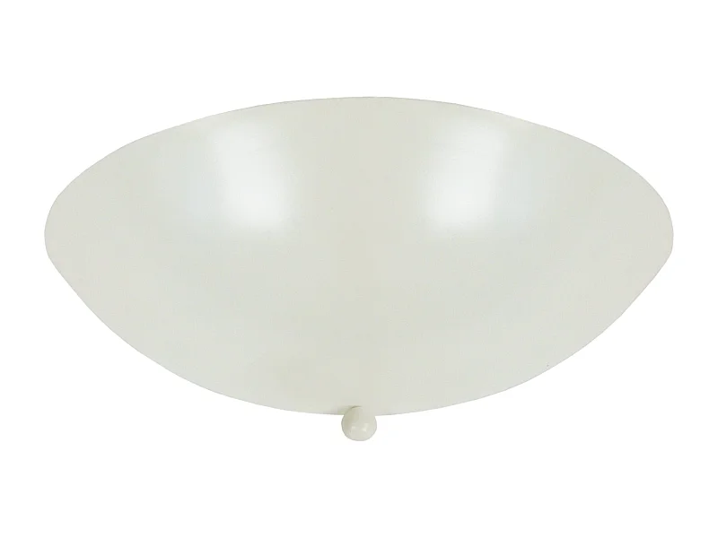 Aplique TOSEL DEMI LUNE metal meia tigela branco D30 x  H9  cm