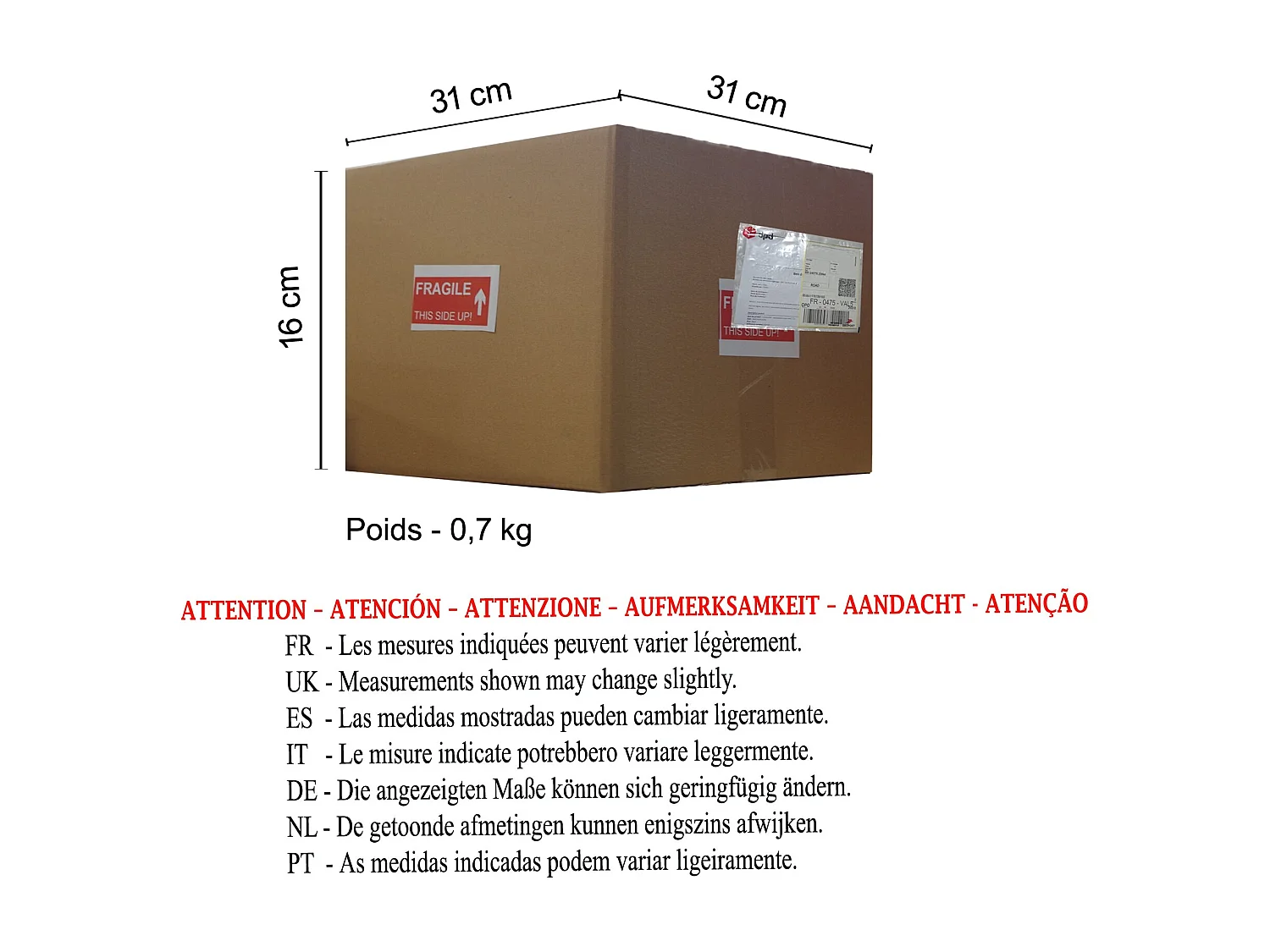 Aplique TOSEL ,metal,Blanco,A9xD14xP30cm