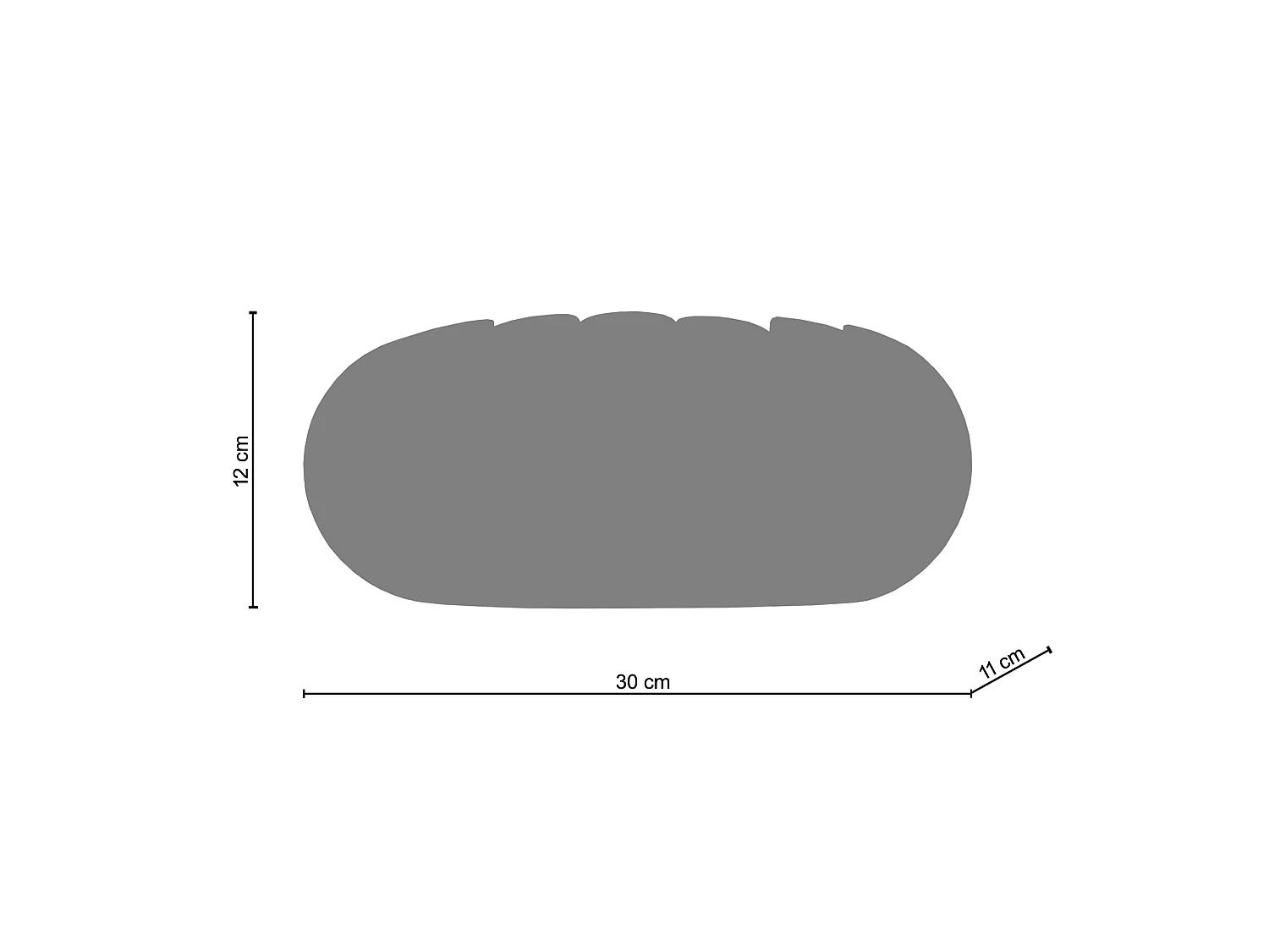 Applique  métal, doré 12 cm.