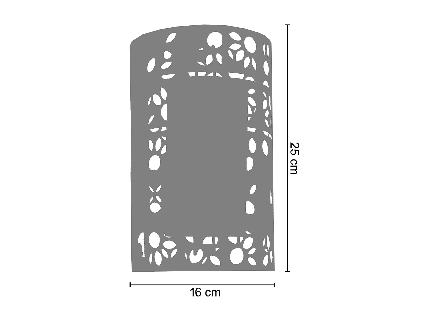 Aplique TOSEL ,metal,Blanco  ,A10xD25xP16cm