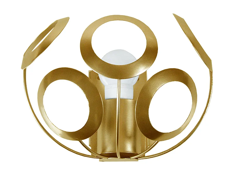 Aplique TOSEL JUPITER metal meia tigela Dourado D24 x  H12  cm