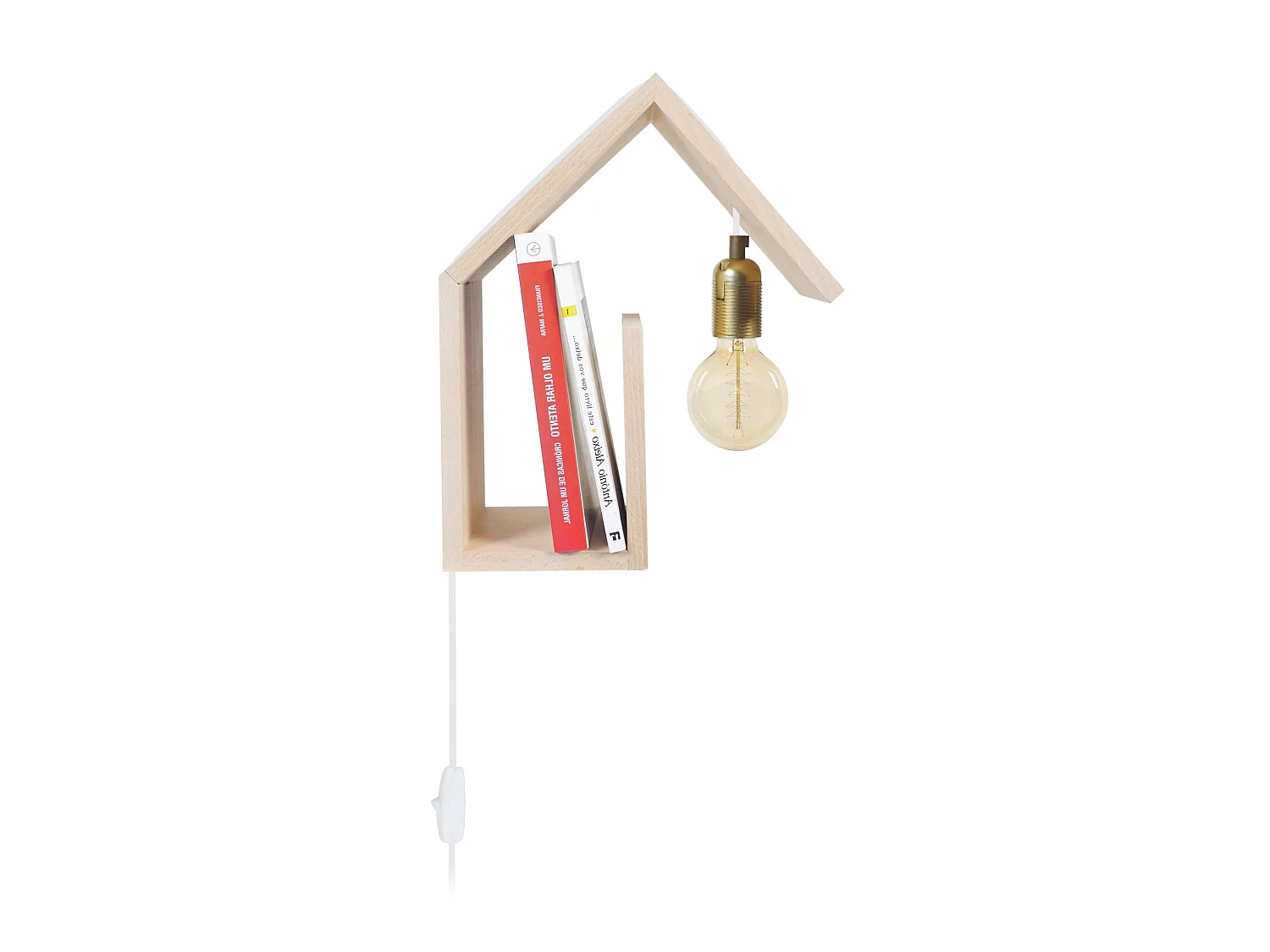 COTTAGE D - Applique étagère bois naturel