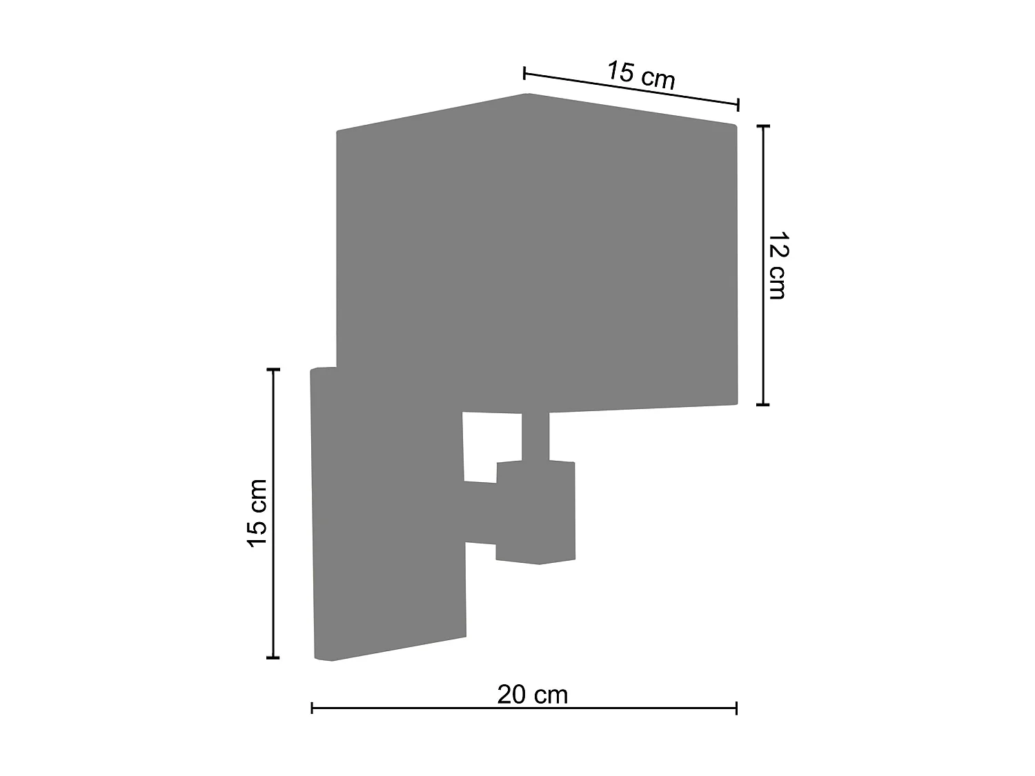 Applique TOSEL ,bois,naturel,H 15x D17xP20 cm