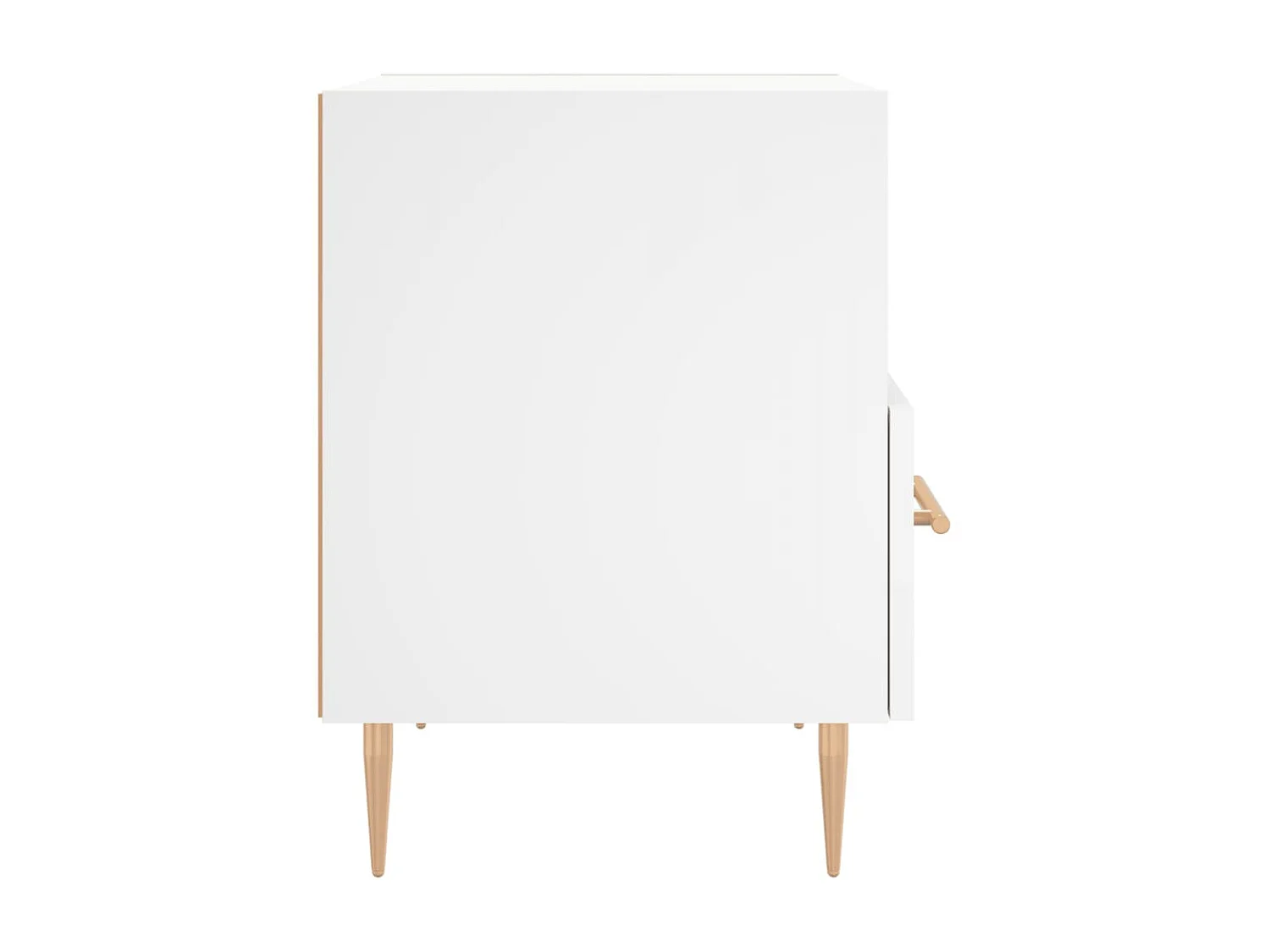 Comodino Bianco 40x35x47,5 cm in Legno Multistrato CFW486305