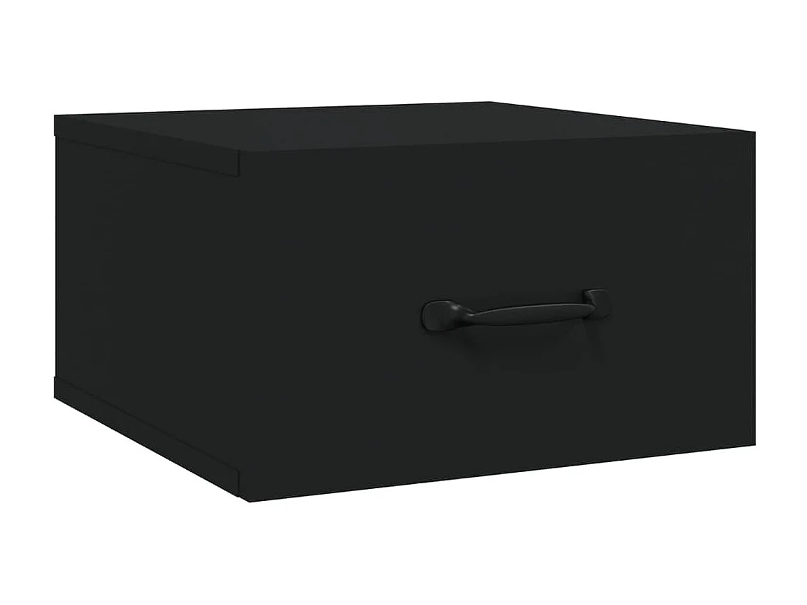 2 pz Comodini a Muro Neri 35x35x20 cm CFW643111