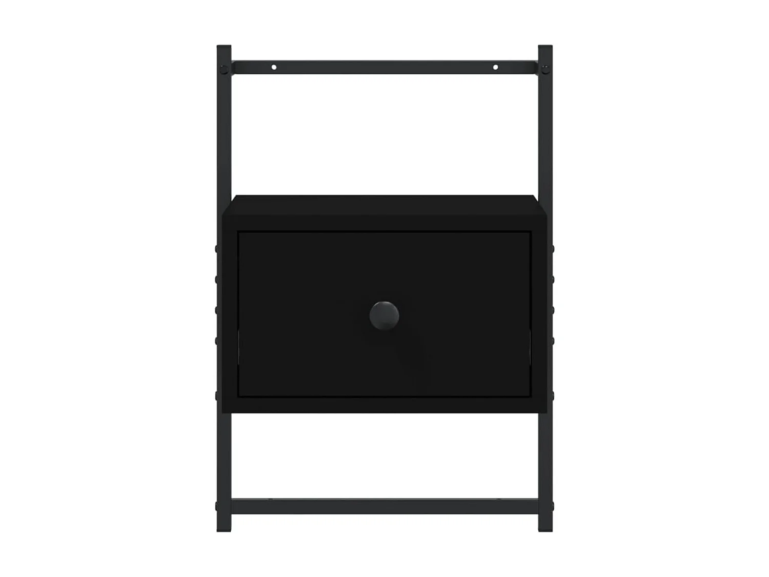 Comodino a Muro Nero 35x30x51 cm Legno Multistrato CFW822283