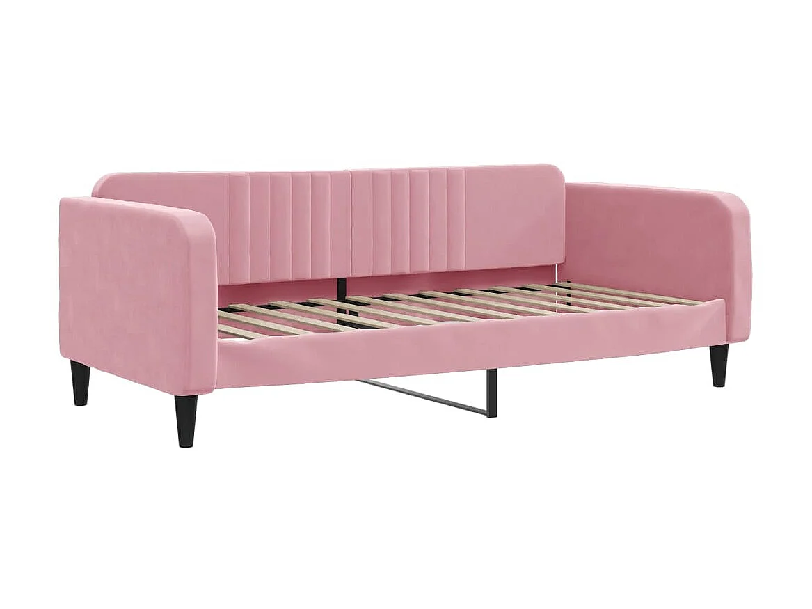 Tagesbett Ausziehbar,Ausziehbett mit Schubladen Rosa 90x200 cm Samt -gkd99922