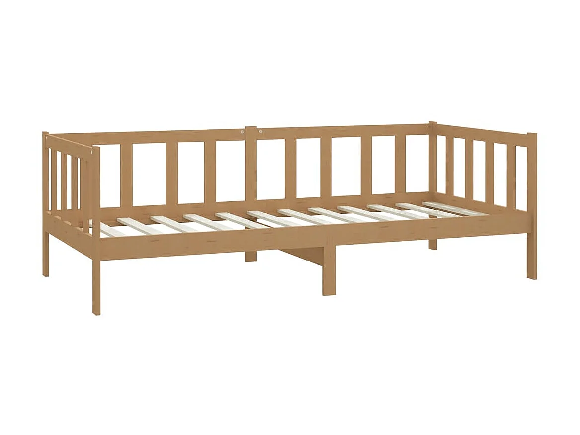 Tagesbett,Sofabett mit Matratze 90x200 cm Honigbraun Massivholz Kiefer -gkd71140