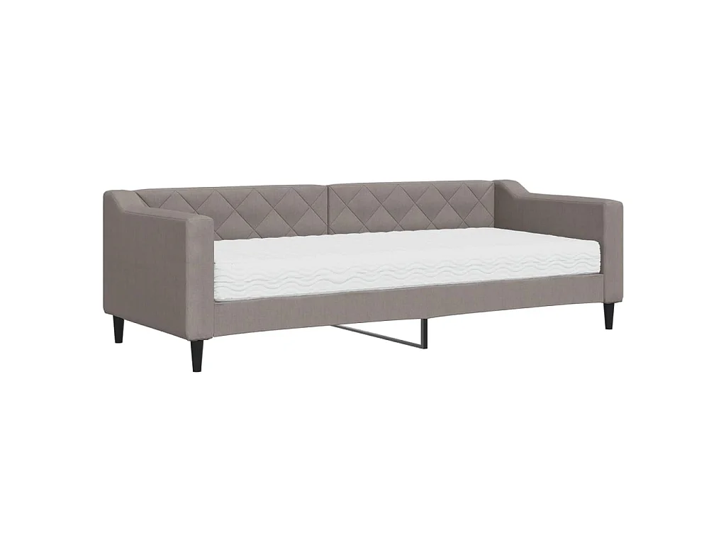 Tagesbett,Sofabett mit Matratze Taupe 80x200 cm Stoff -gkd23433