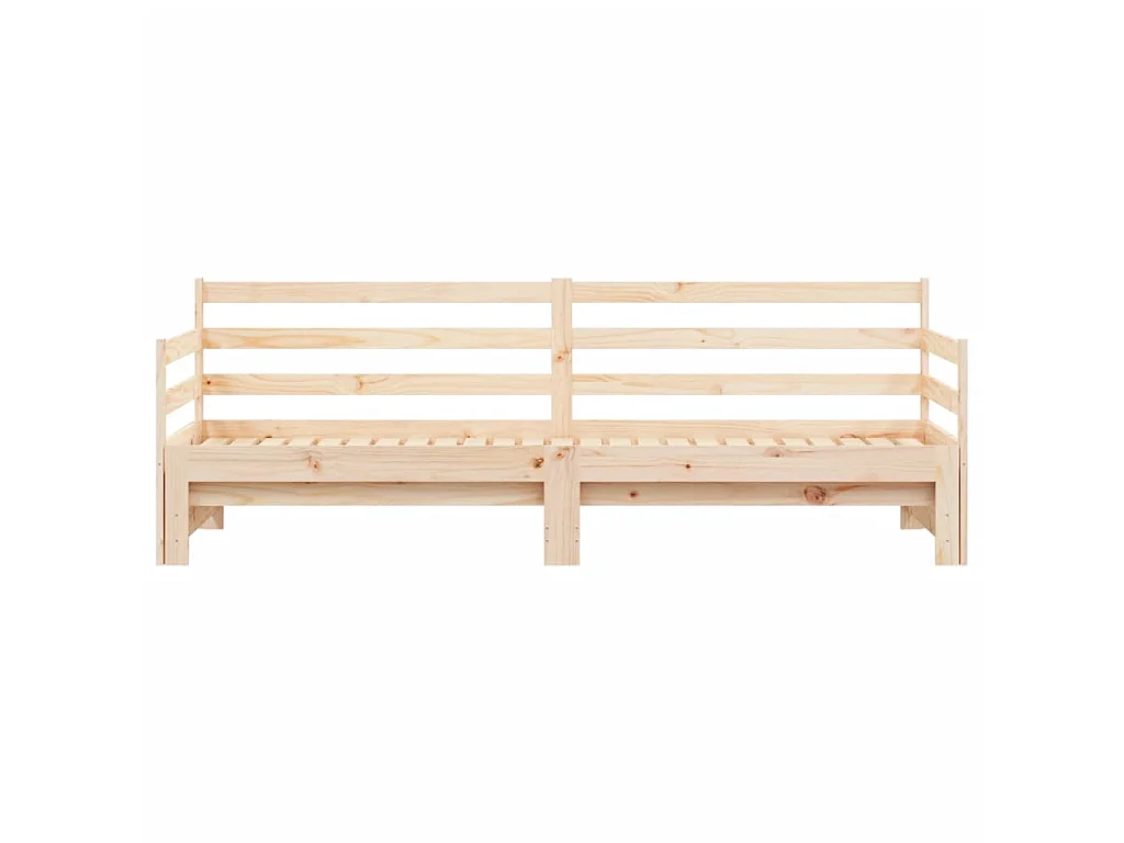 Divano Letto con Letto Estraibile 90x190 cm Legno Massello Pino CFW672689