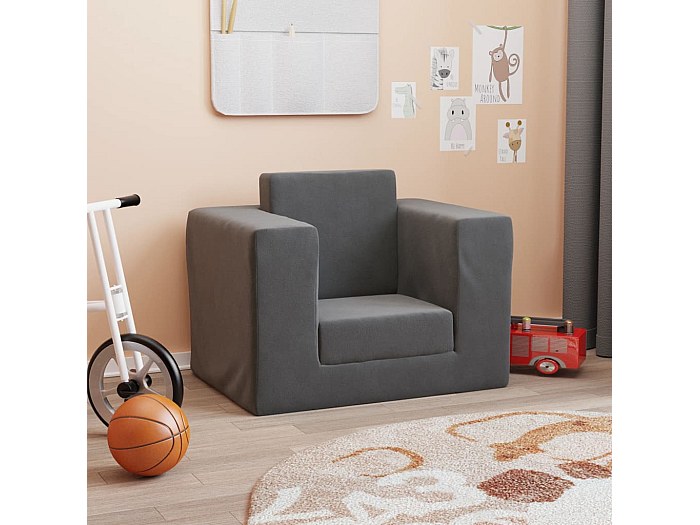 Divano Letto Per Bambini 3 In 1 - Pieghevole, Morbido, Rosa Principessa - Foto 3