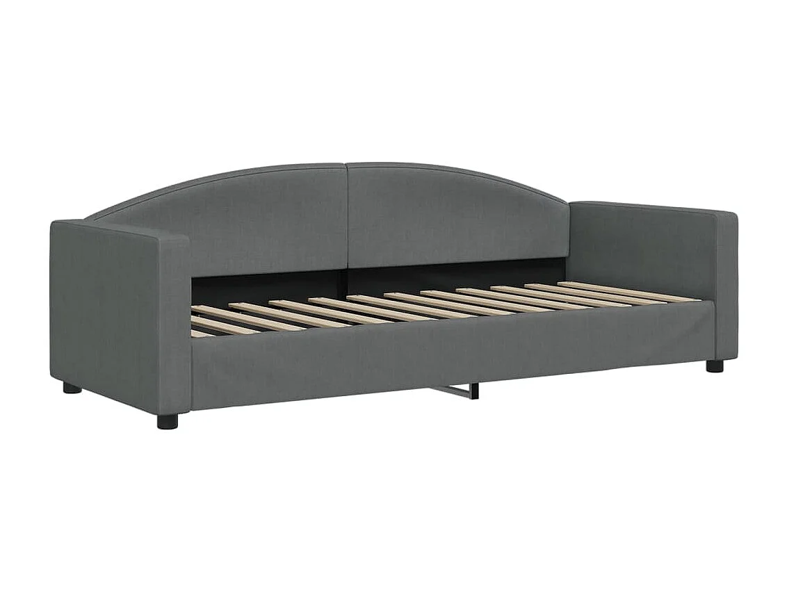 Tagesbett Ausziehbar,Ausziehbett mit Matratzen Dunkelgrau 80x200 cm Stoff -gkd48631