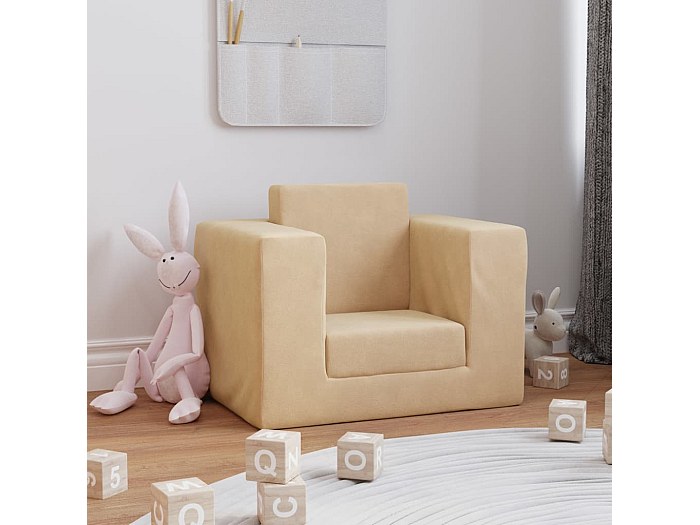 Poltrona Divanetto Per Bambini In Peluche - Morbida, Apribile, Giocattolo E Seduta