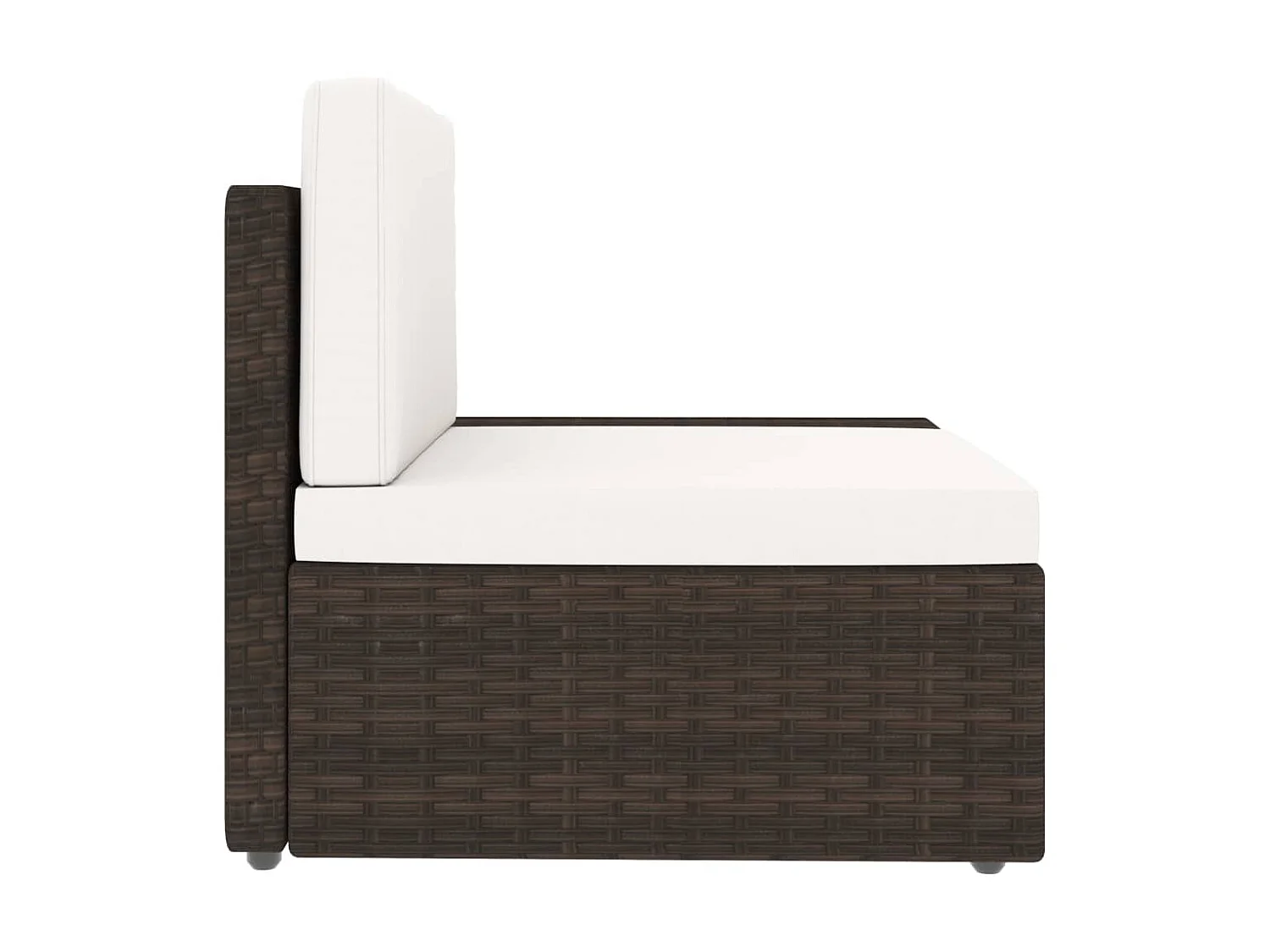 Modulares 2-Sitzer-Sofa | Wohnzimmersofa Poly Rattan Braun -gkd798011