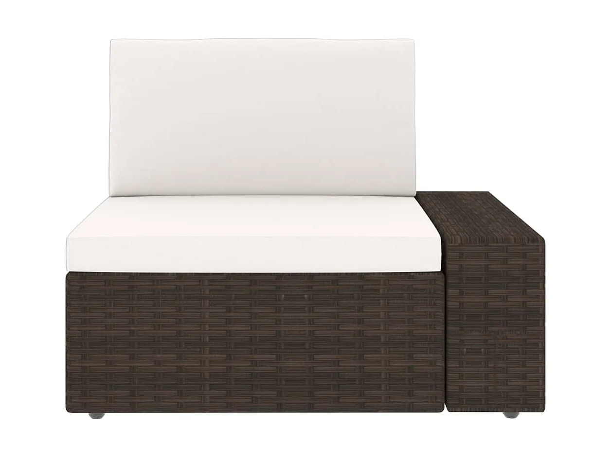 Modulares 2-Sitzer-Sofa | Wohnzimmersofa Poly Rattan Braun -gkd798011