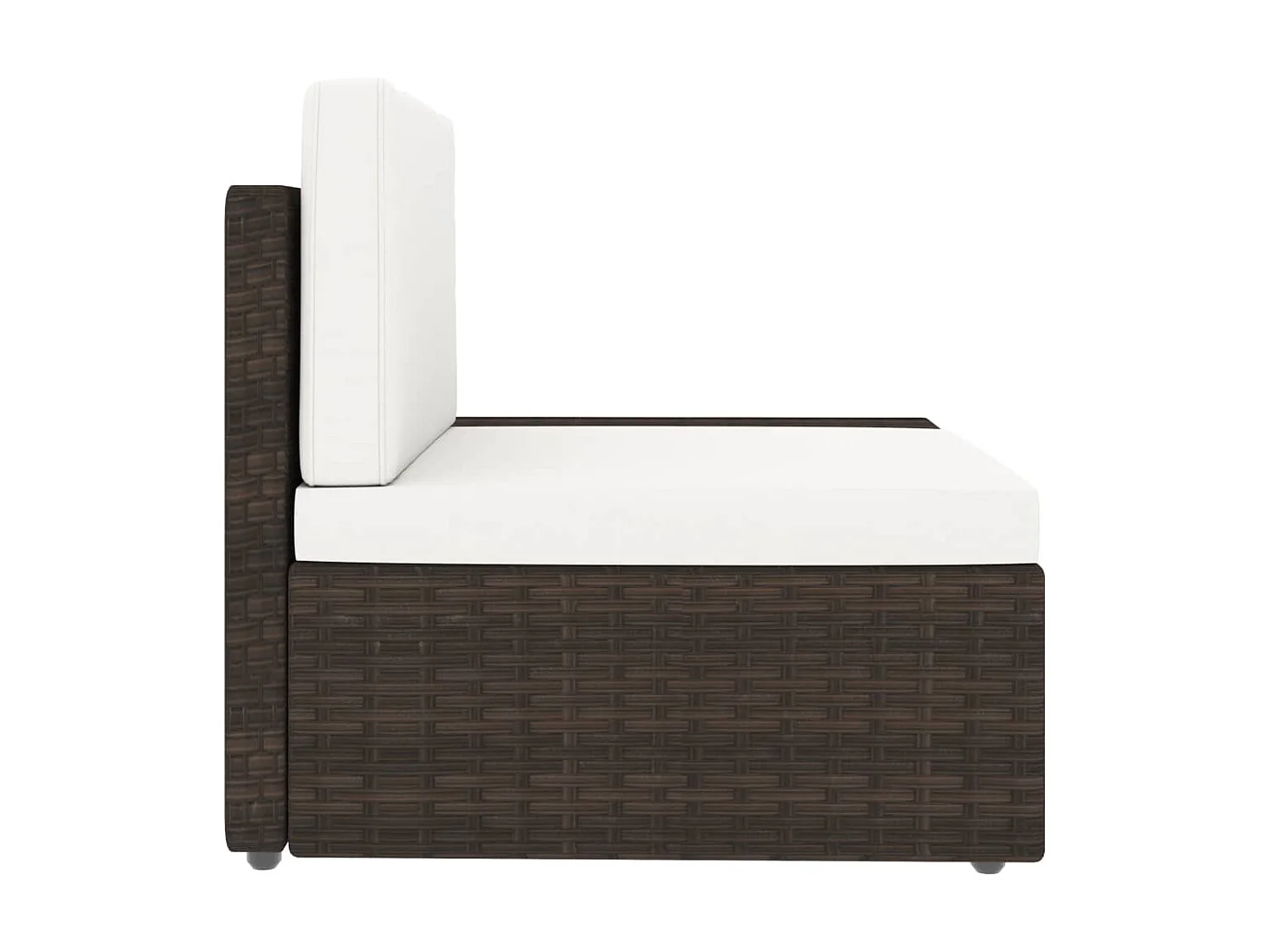 Modulares 3-Sitzer-Sofa | Wohnzimmersofa Poly Rattan Braun -gkd848828