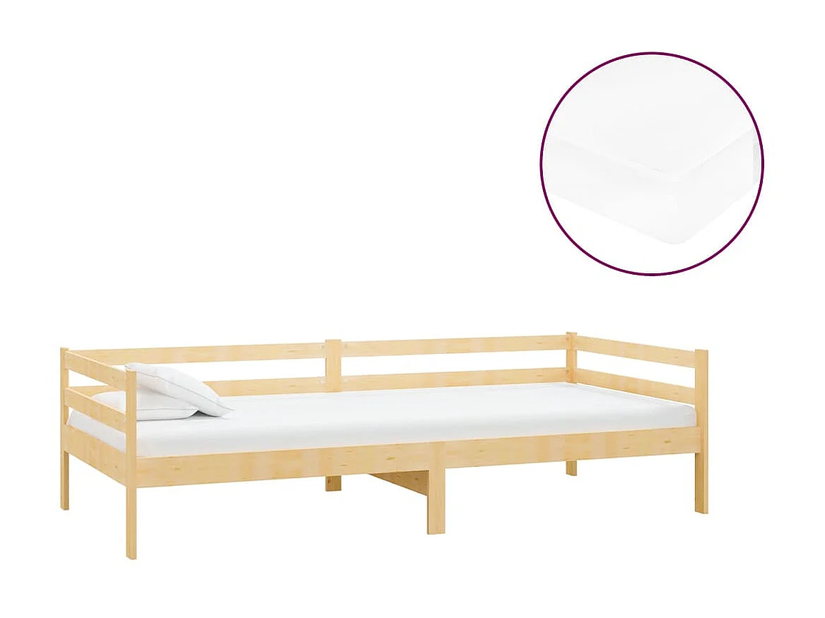 Tagesbett,Sofabett mit Matratze 90x200 cm Kiefer Massivholz -gkd14533