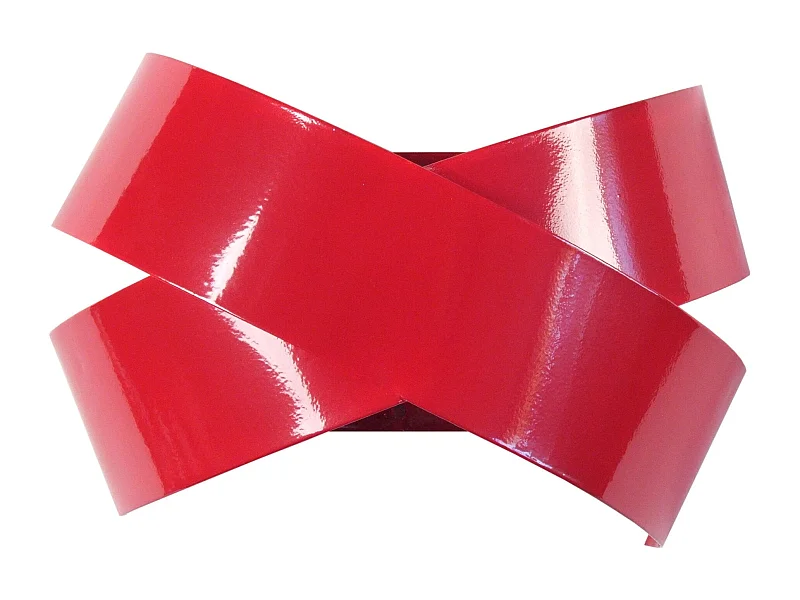 Applique t métal rouge 8cm.