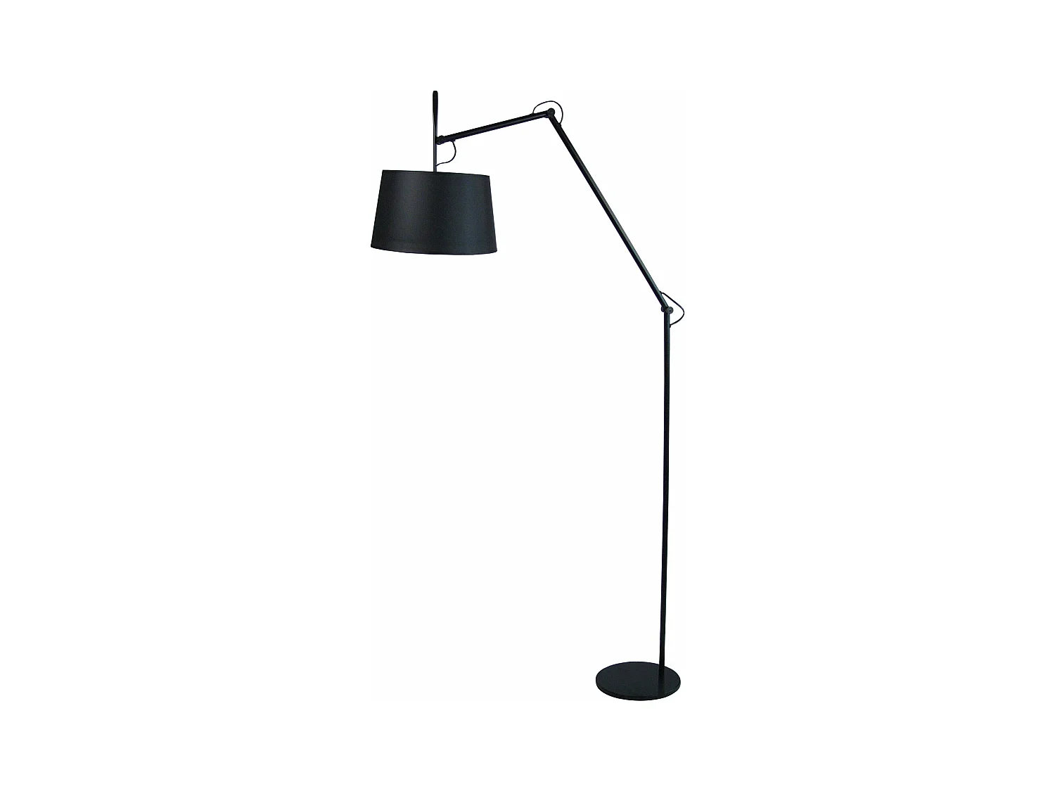 Lampadaire articulé  métal   noir 230 cm.