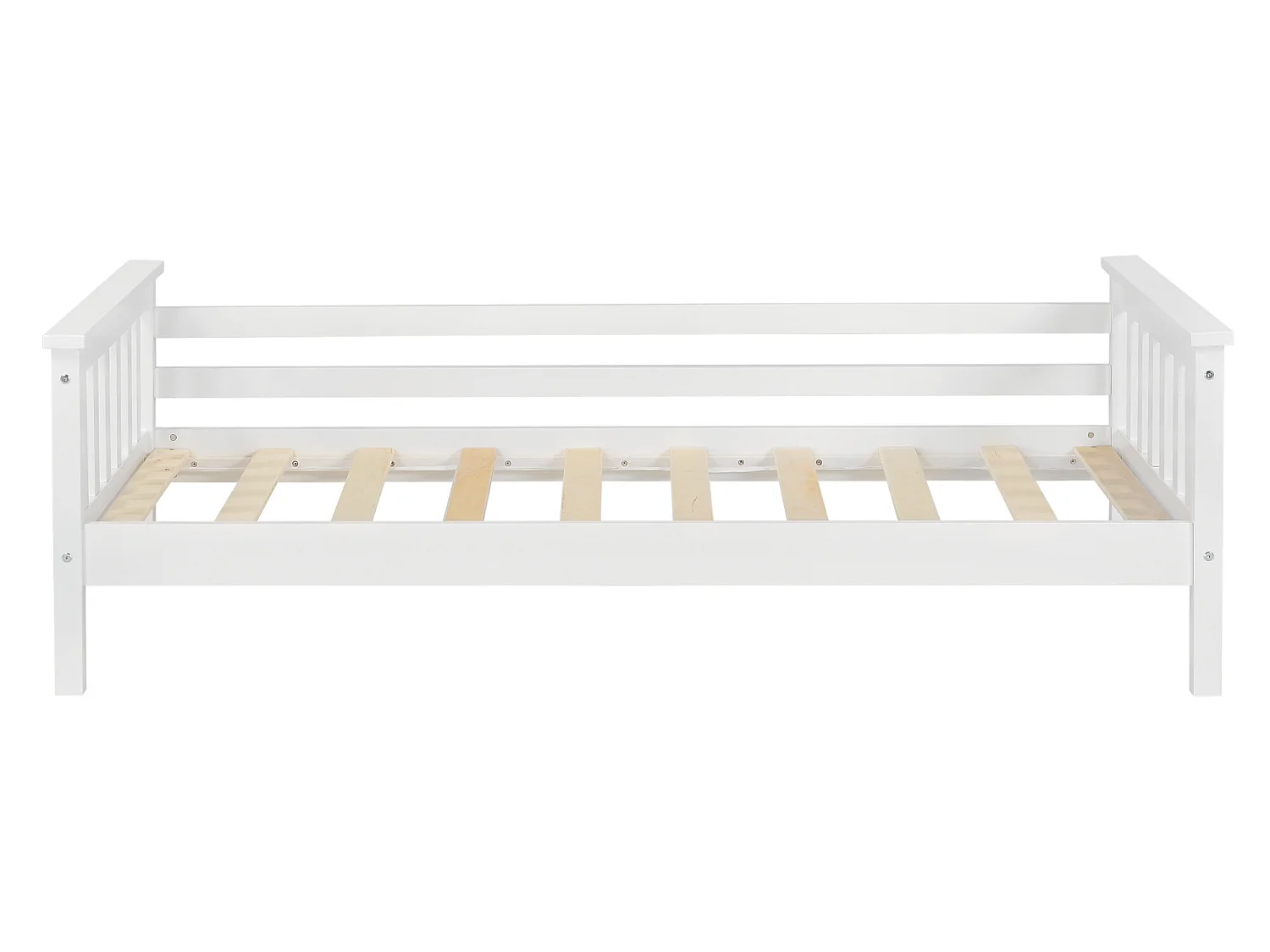 Lit D'enfant Nuuk En Pin Avec Matelas Orthopédique 140 X 70 Cm Blanc [en.casa]