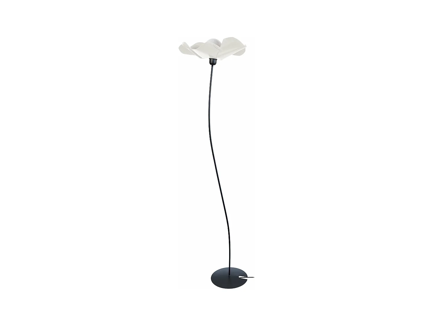 Lampadaire arbre métal ivoire 155 cm.