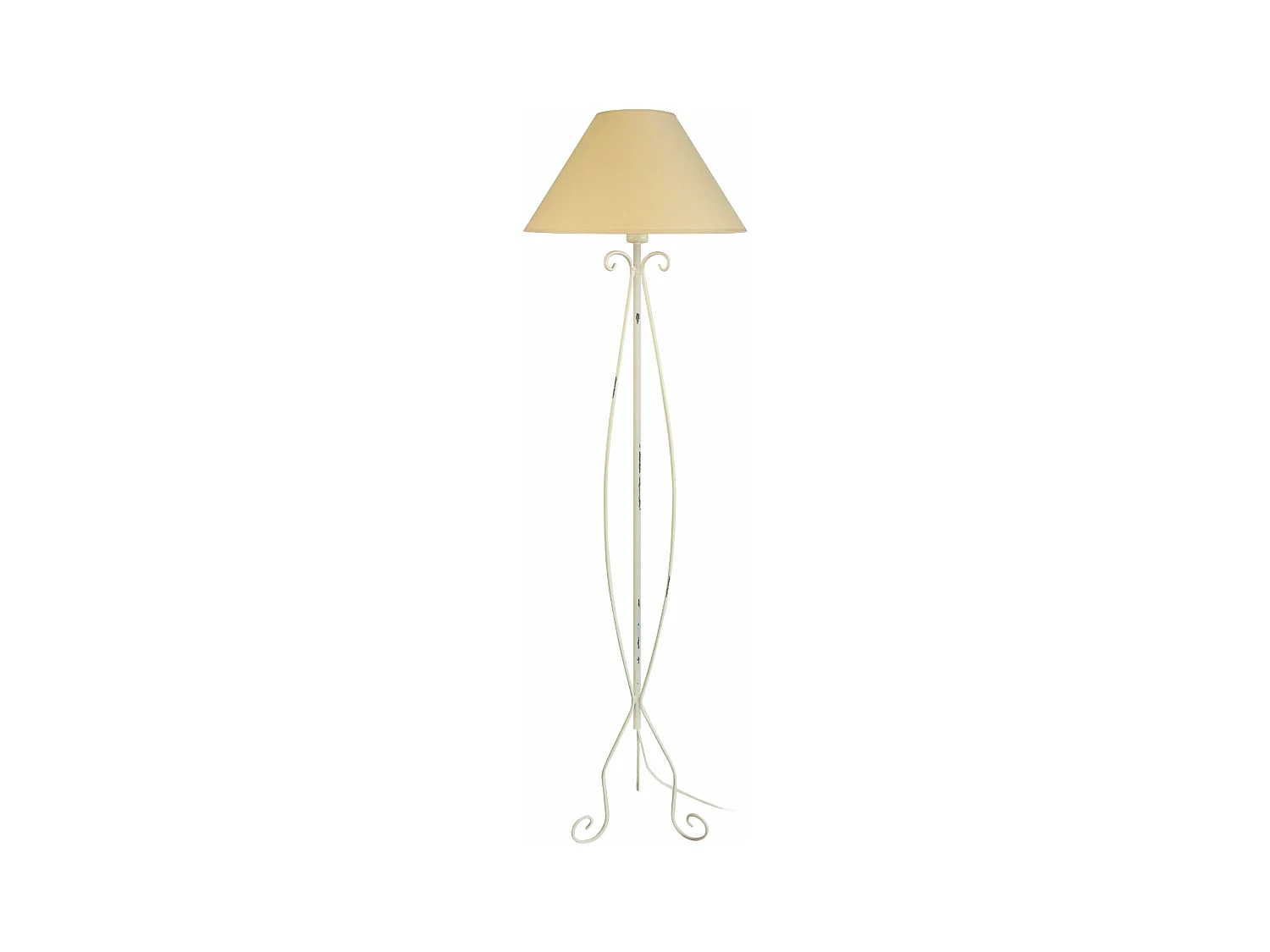 Lampadaire arbre métal  beige 165 cm.