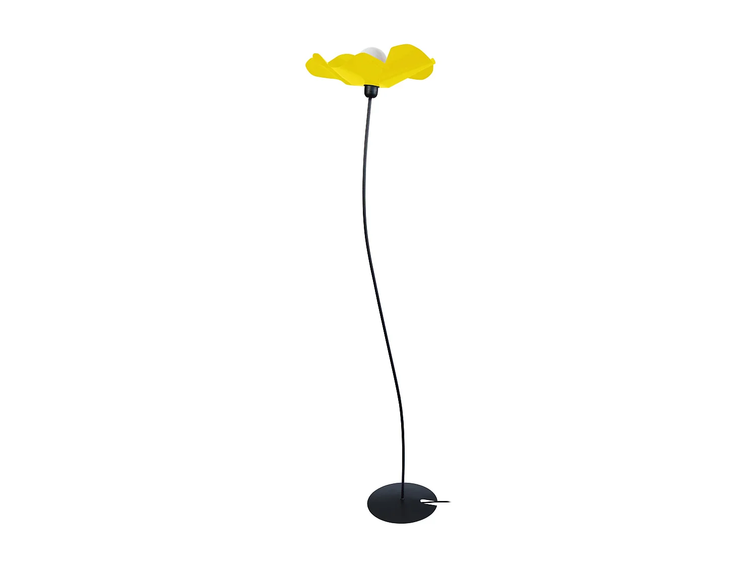 Lampadaire arbre métal  jaune 155 cm.