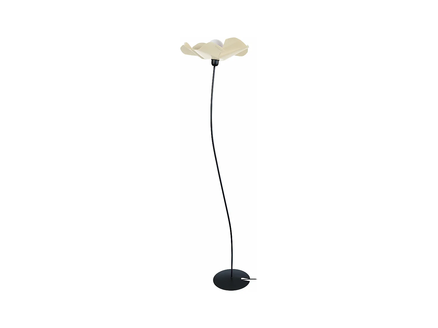 Lampadaire arbre métal  beige 155 cm.