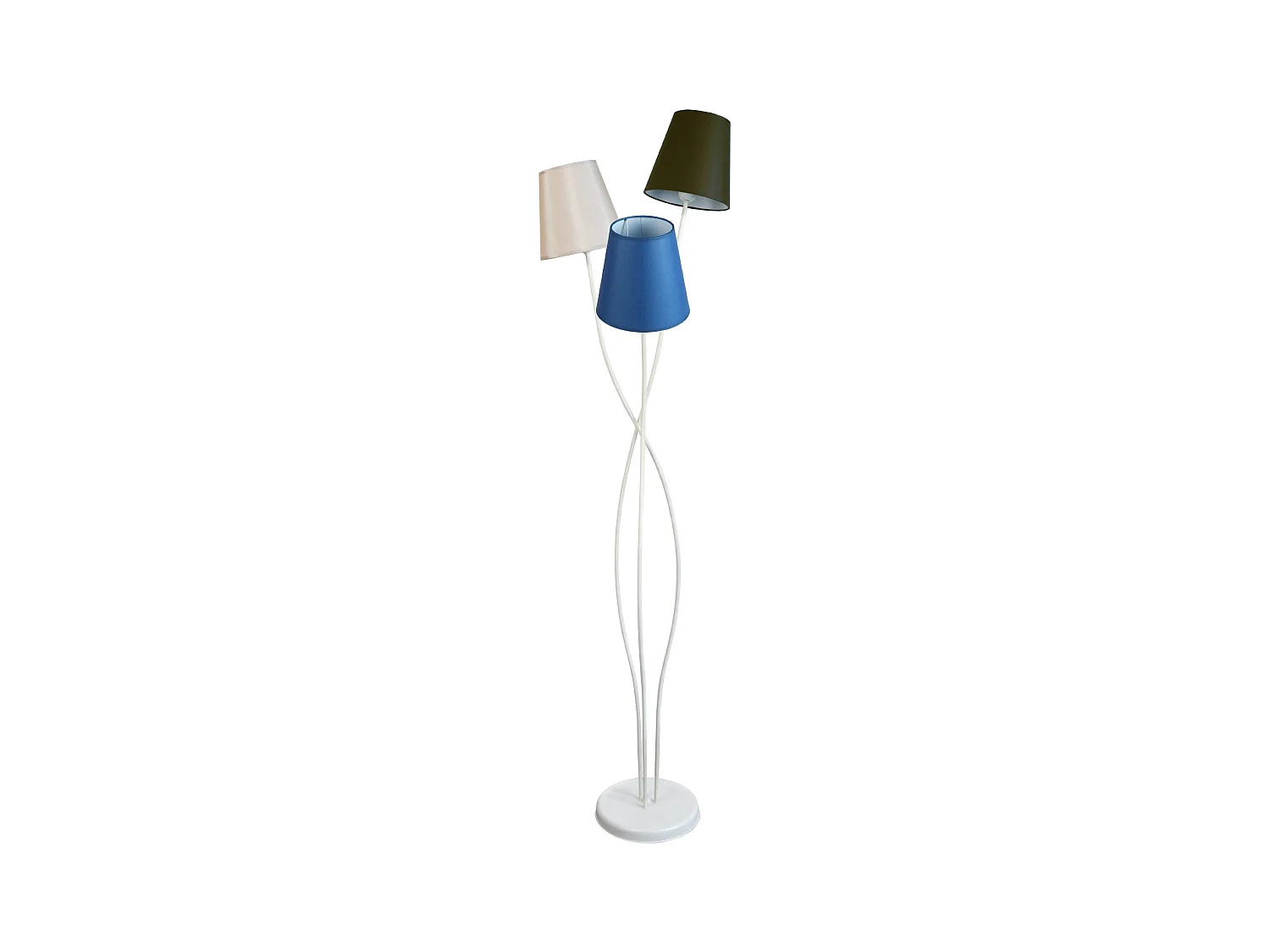 Lampadaire TOSEL ,métal,Blanc   ,H168x D40xP40cm
