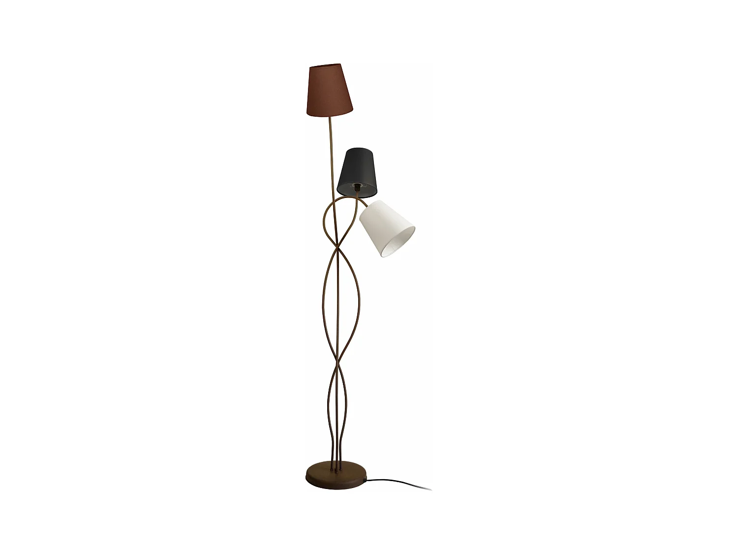 Lampadaire arbre métal  bronze 153 cm.