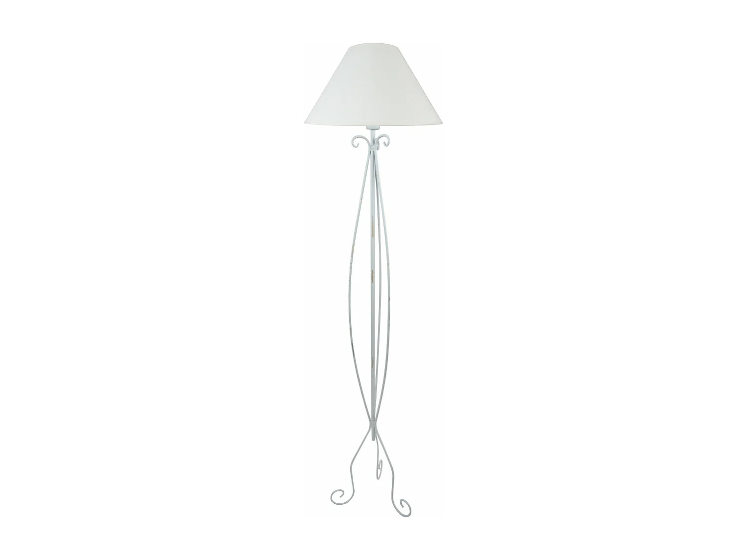 Lampadaire arbre métal  ivoire 165 cm.
