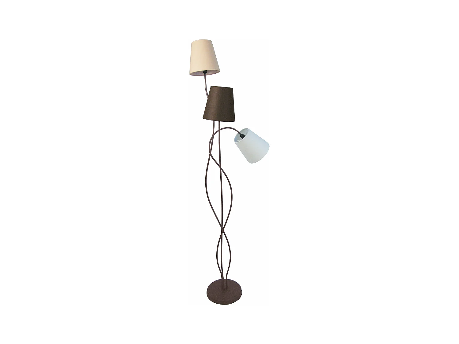Candeeiro de Pé TOSEL BELGICA vidro certo metal D30 x  H173  cm