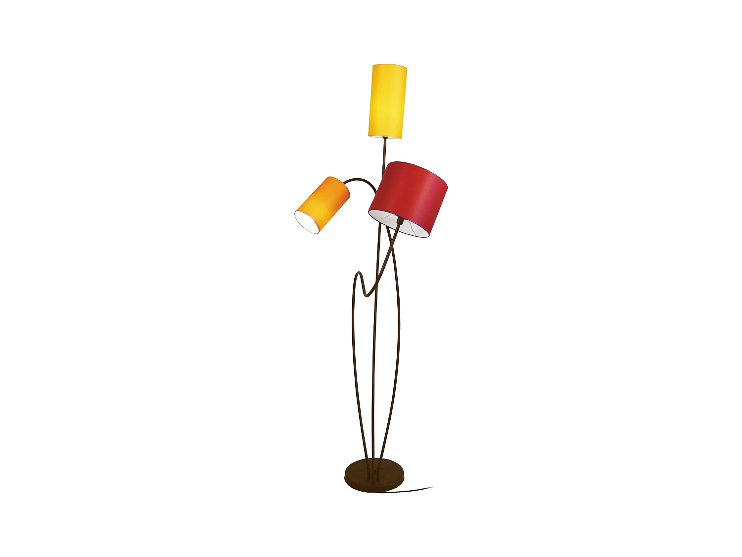 Lampadaire marron 170cm.